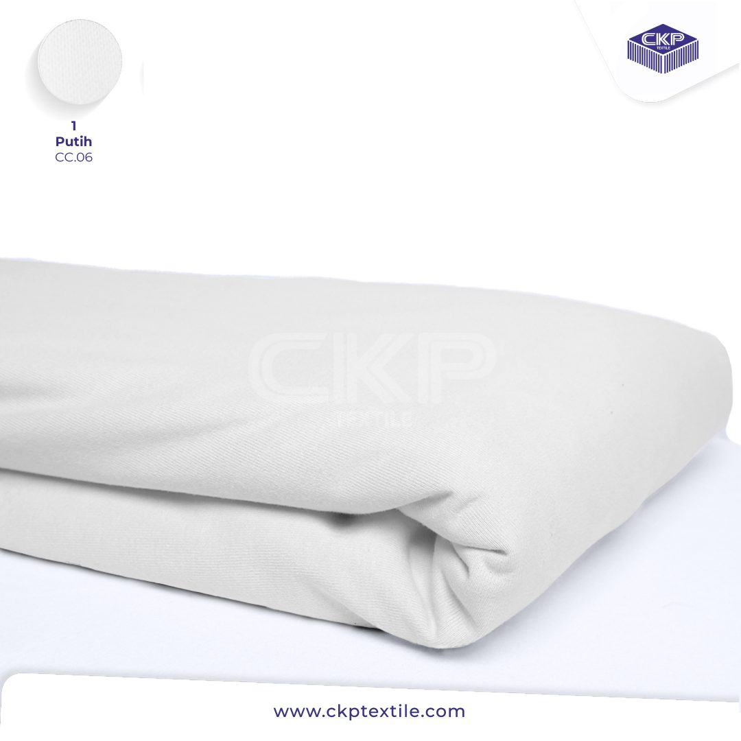 Heavyweight Cotton Mikacel 16S – Putih (1)