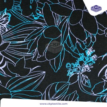 Combed Printing – Flower Color – Biru