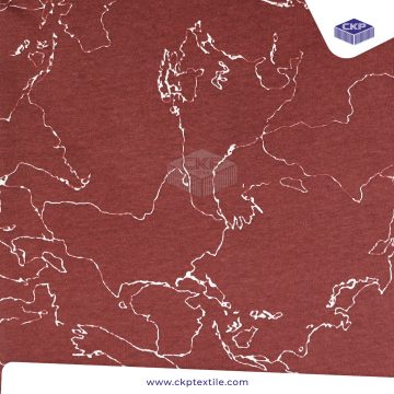 Combed Printing – Maps – Merah