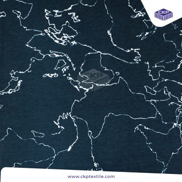 Combed Printing – Maps – Biru
