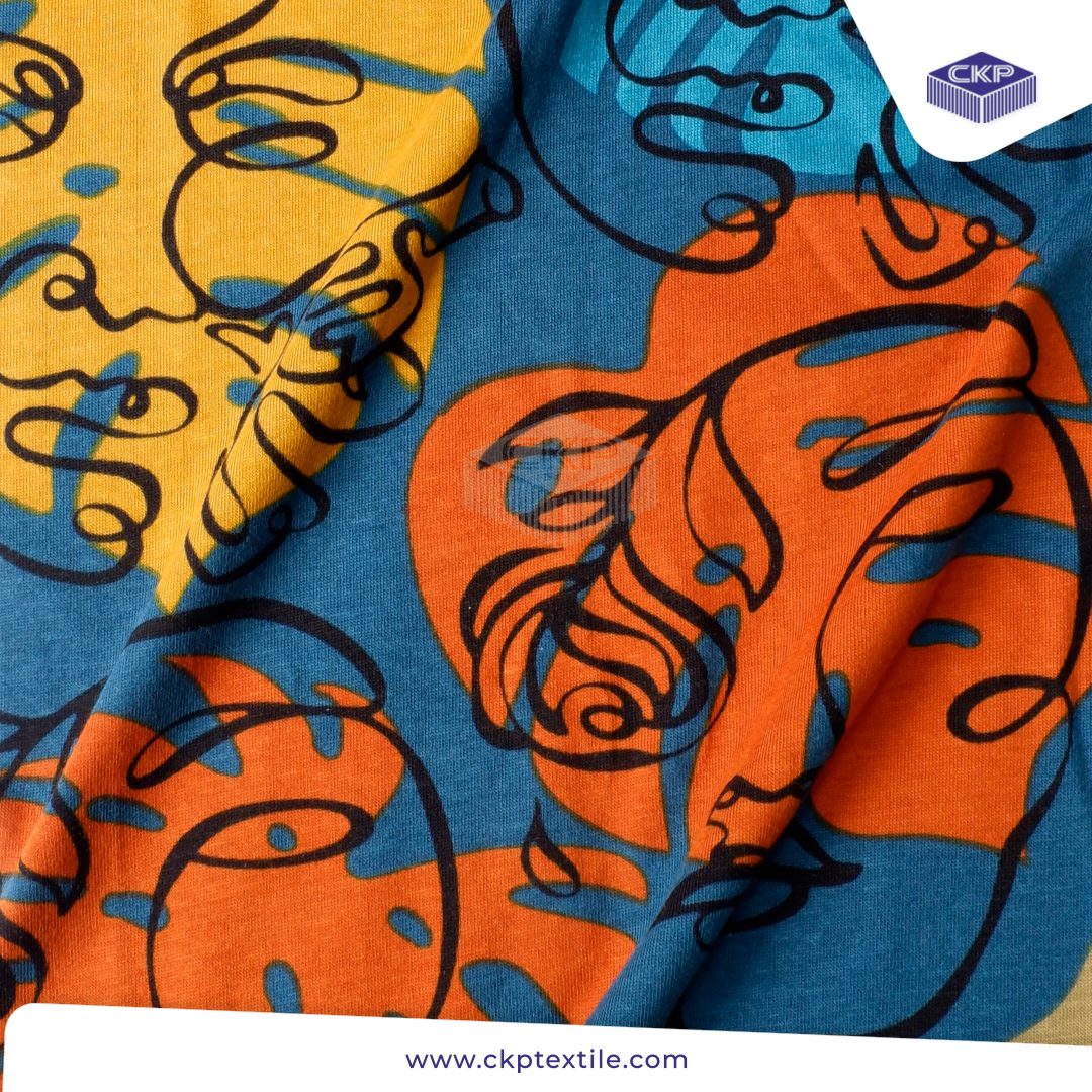 Combed Printing – Picasso Color – Biru