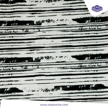 Combed Printing – Stripe Bercak – Hitam