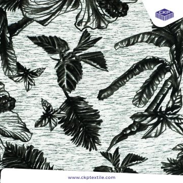 Combed Printing – Terompet Flower – Hitam