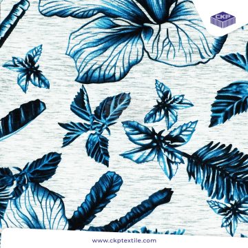 Combed Printing – Terompet Flower – Biru