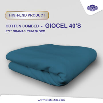 Premium Cotton Combed Giocel – Mineral Blue