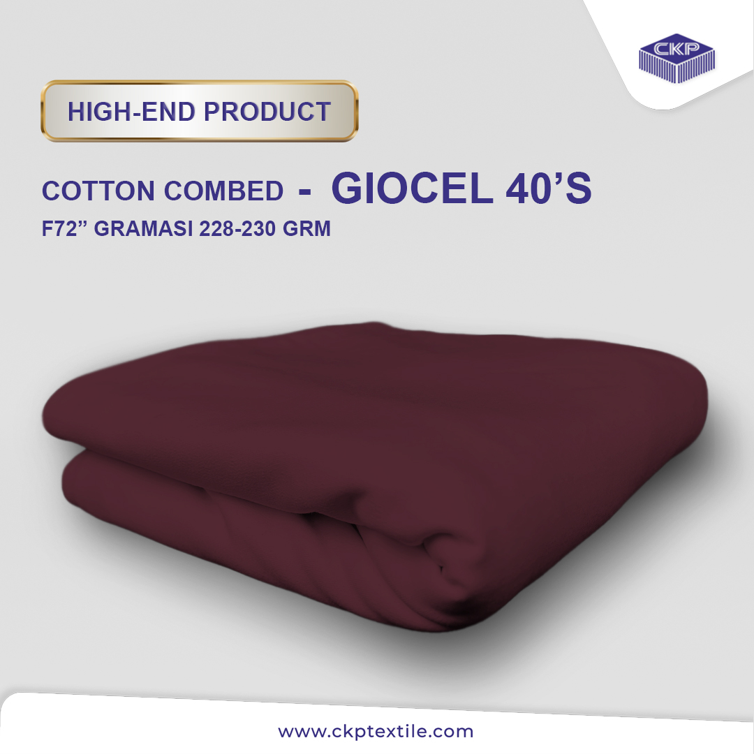 Premium Cotton Combed Giocel – Blush Red