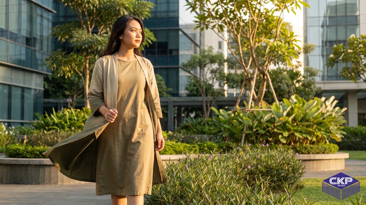 ckptextile ootd warna khaki